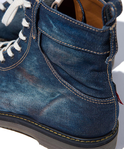 glamb グラム Slinky denim boots Sサイズ グラム（glamb)】スリンキーデニムブーツ（メンズ）紹介。コーデ